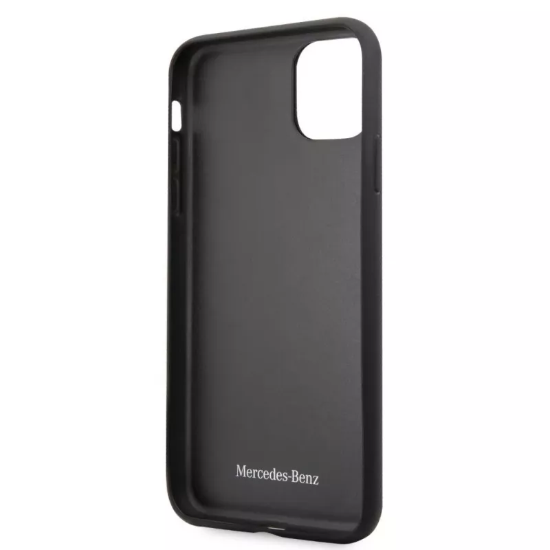 Mercedes-Benz Apple iPhone 11 Pro Max Leder-Hardcase mit Perforation Schwarz