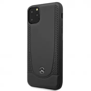 Mercedes-Benz Apple iPhone 11 Pro Max Leder-Hardcase mit Perforation Schwarz