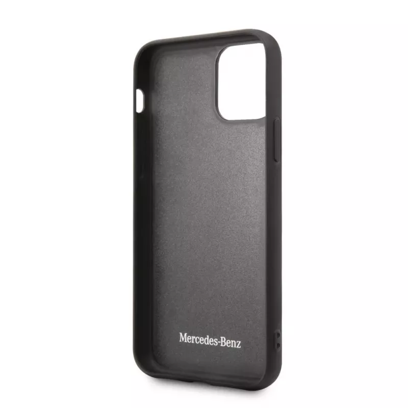 Mercedes-Benz Apple iPhone 11 Hard Case Leder Carbon Schwarz