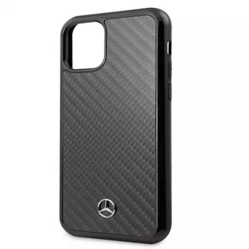 Mercedes-Benz Apple iPhone 11 Pro Max Hard Case Leder Carbon Schwarz