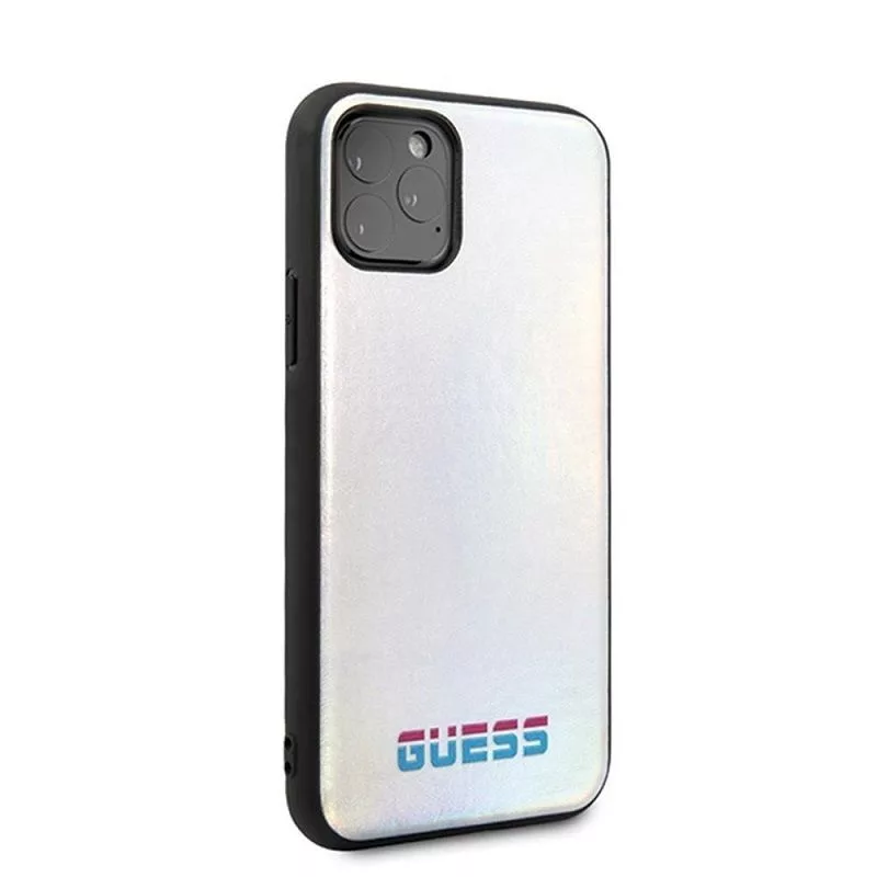 Guess Apple iPhone 11 Pro Iridescent Cover Silber