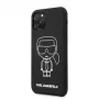 Karl Lagerfeld Apple iPhone 11 Pro Silikon Ikonik White Outline Black Back Cover