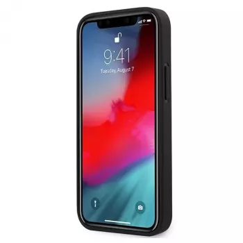 Guess GUHCP12SVSATMLRE Saffiano Hard Case für Apple iPhone 12 Mini - Rot