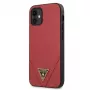 Guess GUHCP12SVSATMLRE Saffiano Hard Case für Apple iPhone 12 Mini - Rot