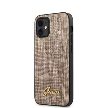 Guess Apple iPhone 12 mini 5.4 Zoll Lizard Cover Gold