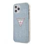 Guess iPhone 12/12 Pro PC/TPU Denim Triangle Cover Hellblau