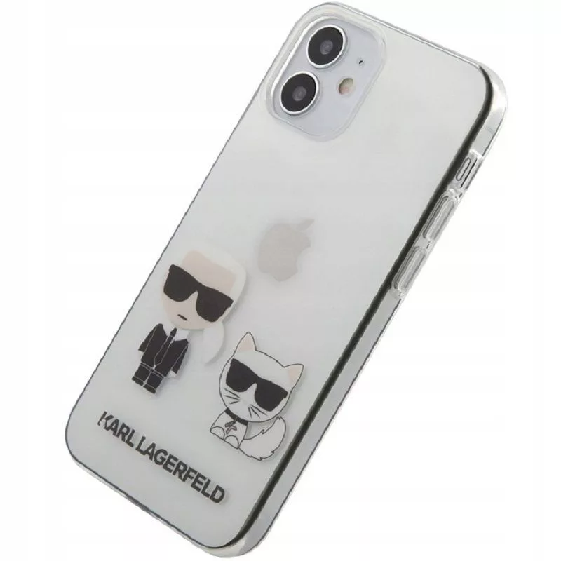 Karl Lagerfeld Apple iPhone 12 mini 5,4 Zoll PC/TPU Karl & Choupette Cover Transparent