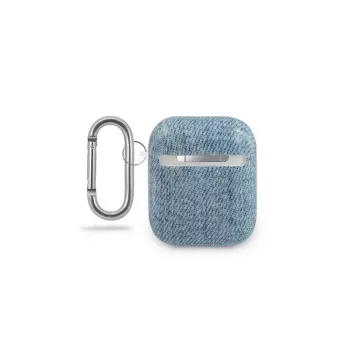 Guess AirPods Denim Triangle Case Hellblau