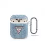 Guess AirPods Denim Triangle Case Hellblau