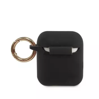 Guess Triangle Silicone Case für AirPods Pro (1. & 2. Gen) - Schwarz