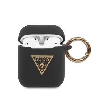 Guess Triangle Silicone Case für AirPods Pro (1. & 2. Gen) - Schwarz