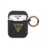 Guess Triangle Silicone Case für AirPods Pro (1. & 2. Gen) - Schwarz