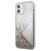 Guess Apple iPhone 12 Mini 5,4 Zoll Liquid Glitter Vintage Cover Gold