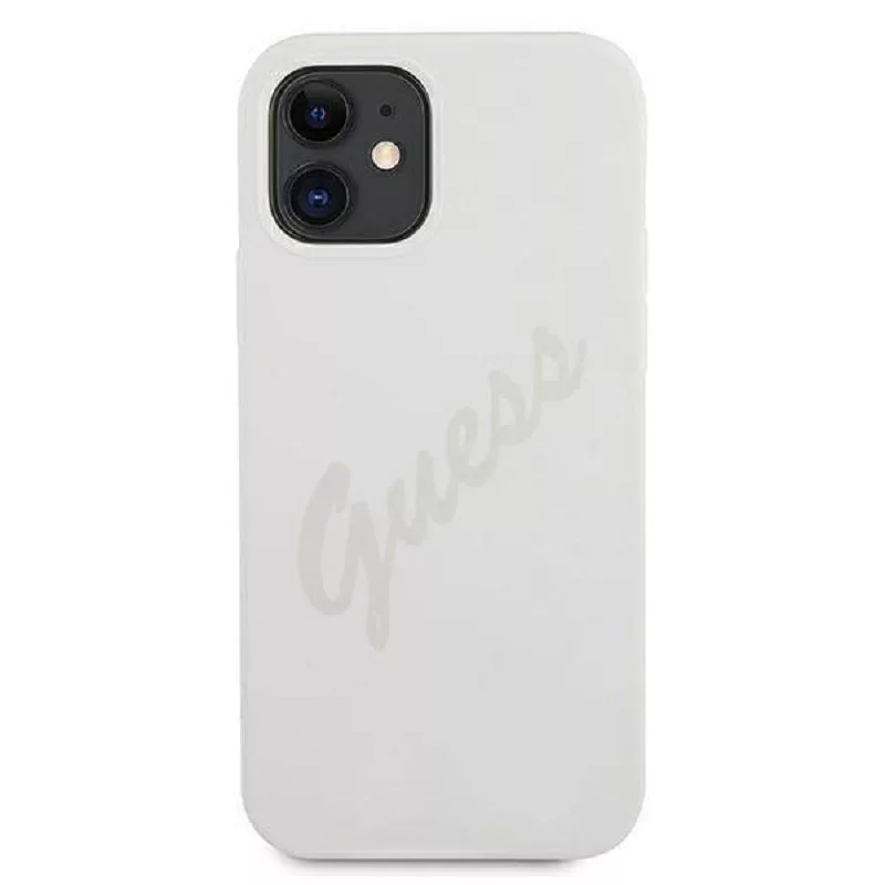 Guess Apple iPhone 12 Mini 5.4 Zoll Vintage Cover Cream
