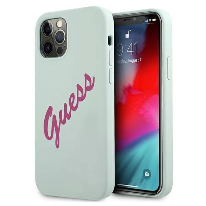 Guess Apple iPhone 12 Pro Max 6,7 inch Fuschia Cover Blue
