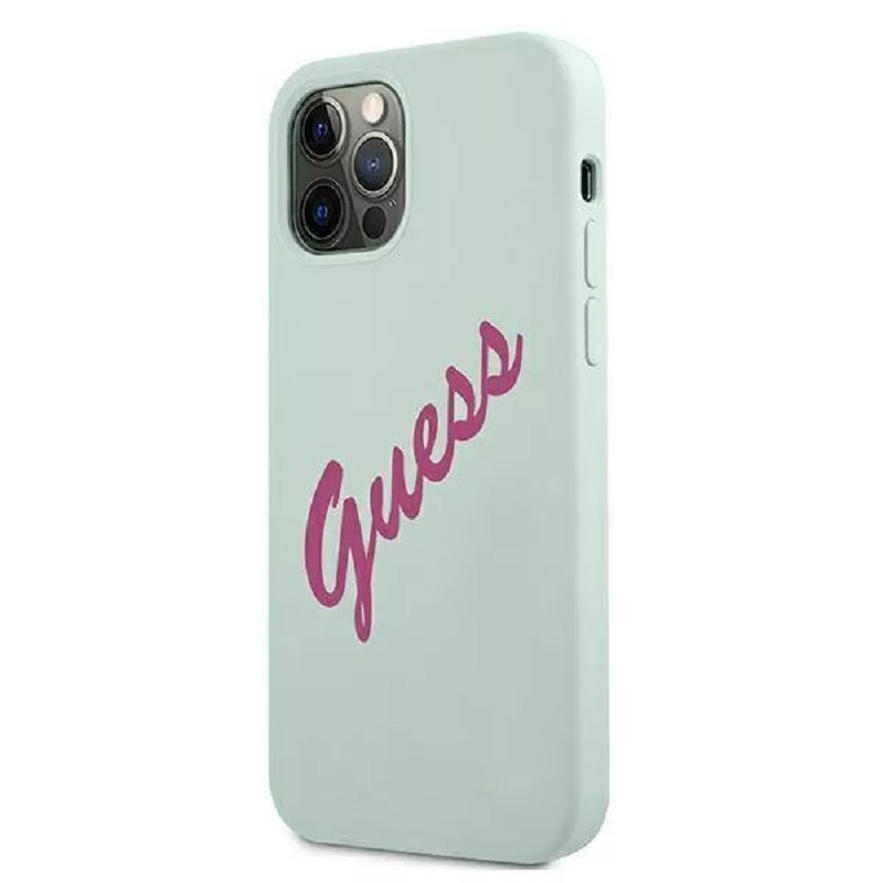 Guess Apple iPhone 12 Pro Max 6,7 inch Fuschia Cover Blue