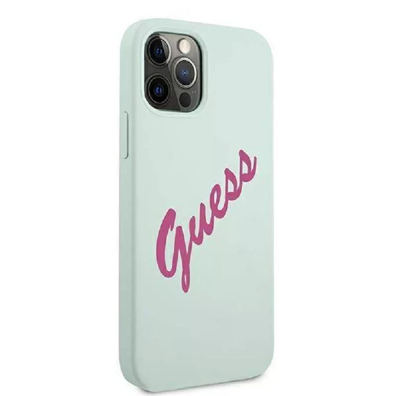 Guess Apple iPhone 12 Pro Max 6,7 inch Fuschia Cover Blue