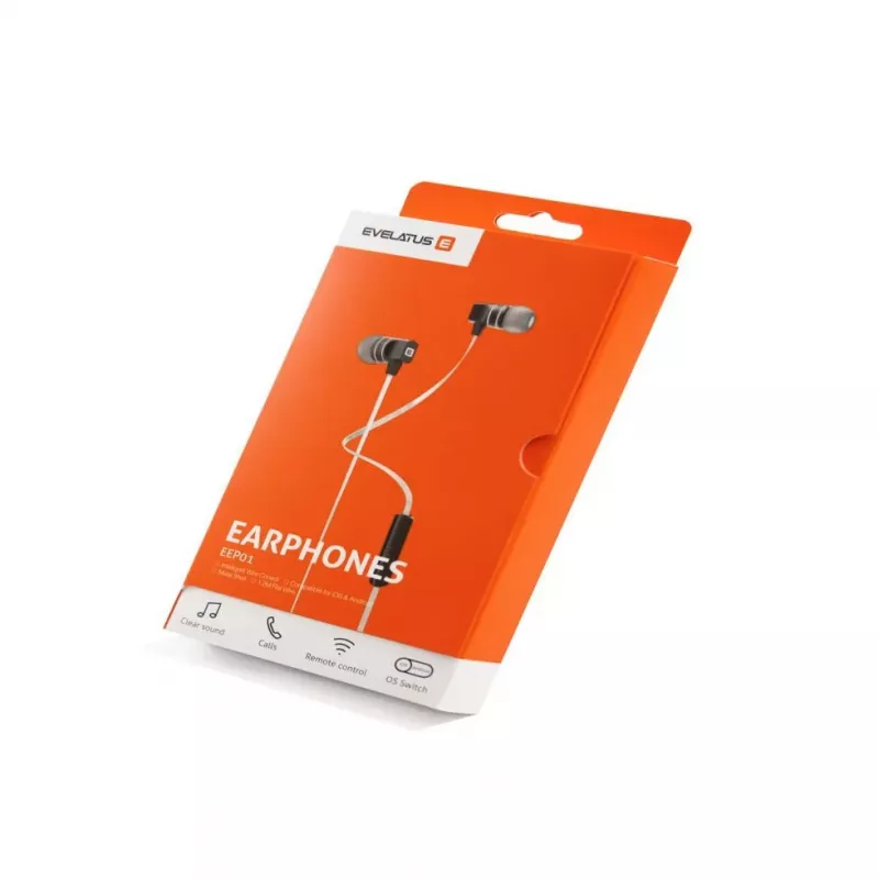Evelatus Universal Hands Free EEP01 mit Mikrofon Schwarz