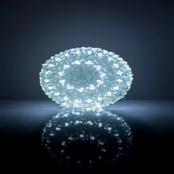 iLike Bumba ar puķēm 465 200LED D-20cm Weiß Dekorative Kugelleuchte mit Blumenmuster