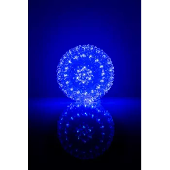 iLike Bumba ar puķēm 465 200LED D-20cm Blue Dekorative LED-Lichtkugel mit Blumen