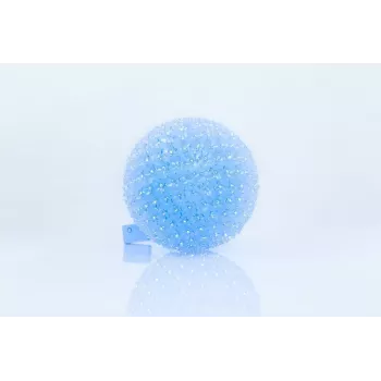 iLike Dekorative LED-Lichtkugel mit Blumen 300 LEDs Blau 25 cm