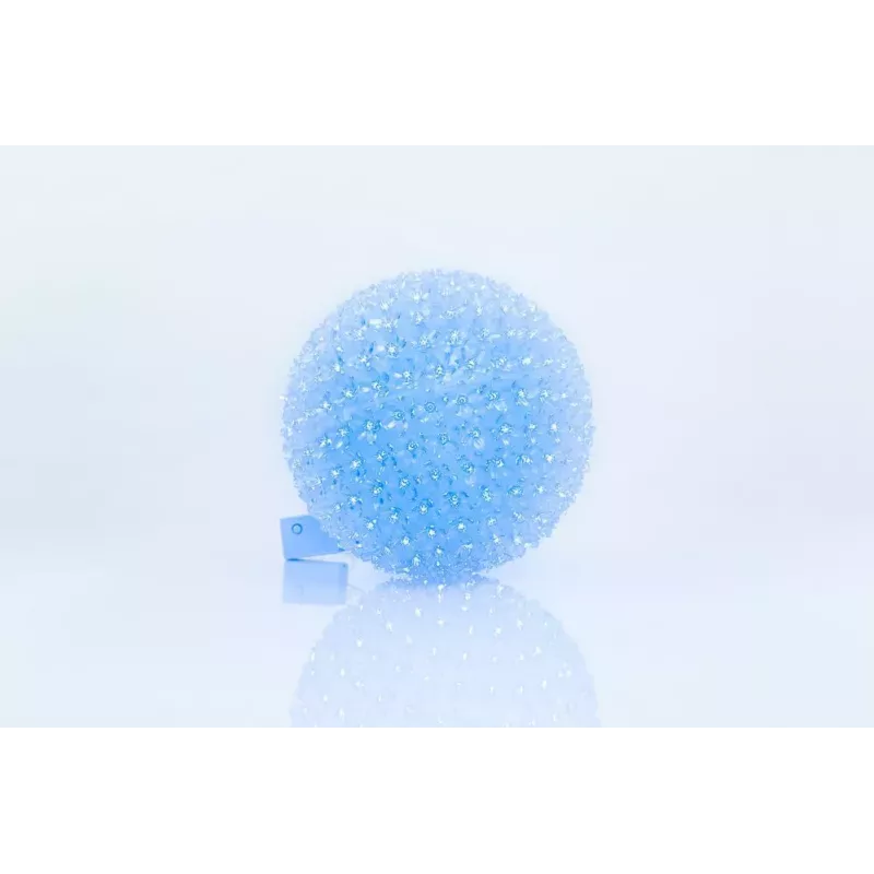 iLike Dekorative LED-Lichtkugel mit Blumen 300 LEDs Blau 25 cm