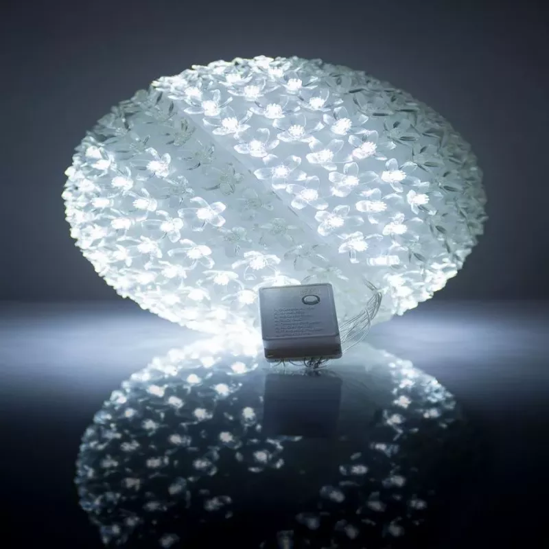 iLike Bumba ar puķēm 466 300LED D-25cm White Dekorative LED-Lichtkugel