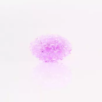 LED-Dekokugel mit Blumenmuster 50 LEDs 11 cm Lila