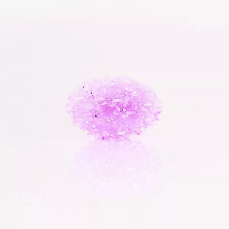 LED-Dekokugel mit Blumenmuster 50 LEDs 11 cm Lila