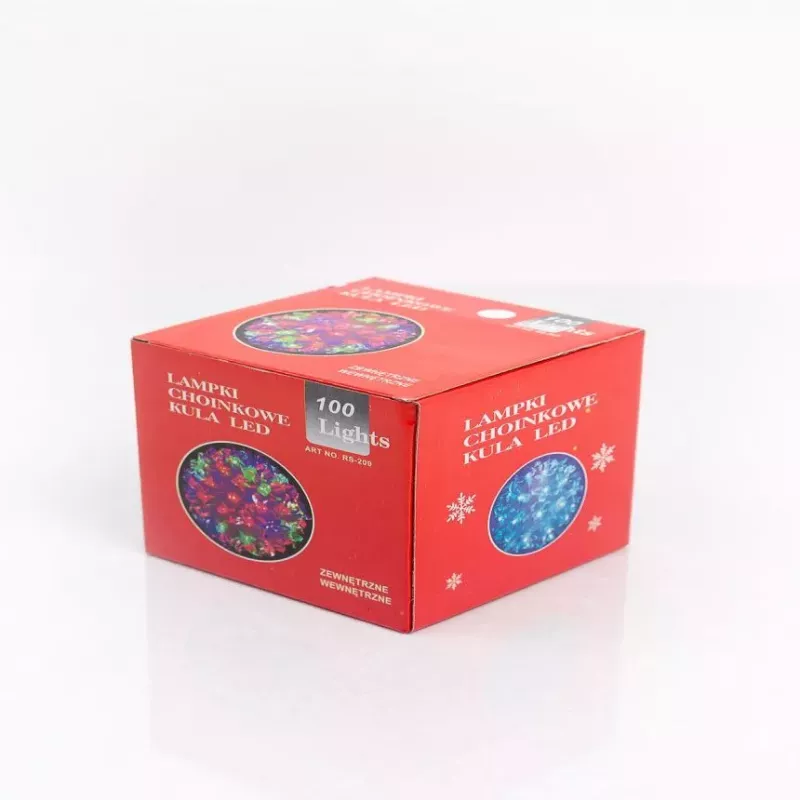 iLike RS-209 Dekorative Lichtkugel mit Blumenmuster 100 LED Blau 14 cm