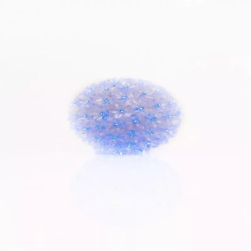iLike RS-209 Dekorative Lichtkugel mit Blumenmuster 100 LED Blau 14 cm