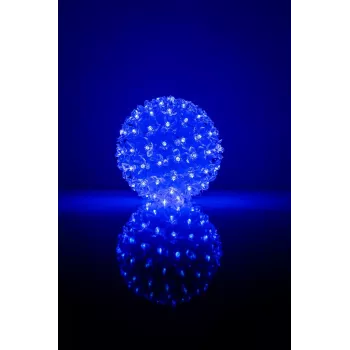 iLike RS-209 Dekorative Lichtkugel mit Blumenmuster 100 LED Blau 14 cm