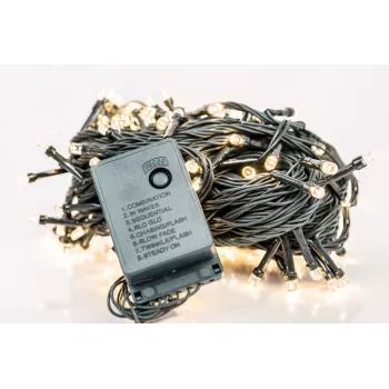 iLike LED Weihnachtsbeleuchtung 100 LED RS-111 7m Weiß