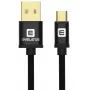 Evelatus Datenkabel Micro USB EDC02 Dual Side Gold Plated Connectors Schwarz