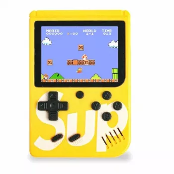 GameBox R1 8-bit Portable Retro Game Console mit 400 Spielen 3 Zoll LCD mit TV RCA Kabel Gelb