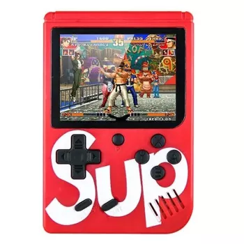 GameBox R2 8bit Portable Retro Game Console mit 400 Spielen 3 inch LCD, 1x Controller, TV RCA-Kabel - Rot