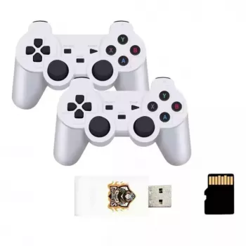 GameBox HY00 64bit Retro 20K Game 4K HDMI Stick Console / Android Box mit 2x Wireless Controllern Weiß