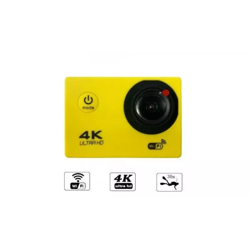 iWear K1 Ultra HD 4K 16Mpix Wi-Fi Sport Camera mit 2'' LCD-Fernbedienung & 8x Befestigungsset