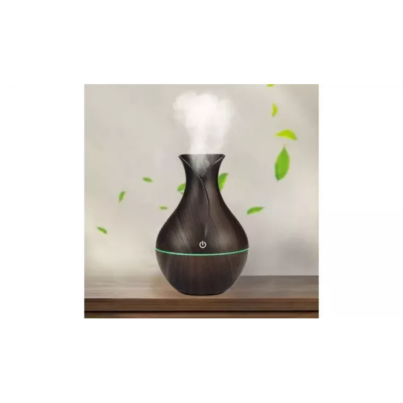 IVY D2 3-in-1 Aroma Diffuser - Luftbefeuchter - 1,5W Nachtlicht USB-Lampe 11cm / 300ml Dark Wood