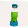 Kiddyz NL1 Space Froggy Kinder-Nachtlicht-Schreibtischlampe (20x10cm) mit USB-Stromversorgung und Anspitzer Grün