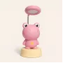 Kiddyz NL2 Space Froggy Kinder Nachtlicht Schreibtischlampe (20x10cm) mit USB-Stromversorgung und Bleistiftspitzer Rosa