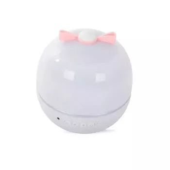 Kiddyz WH-16E Dream Projection Night Lamp (12x12x12 cm) mit 6 Motivfolien, USB-C wiederaufladbar, Weiß