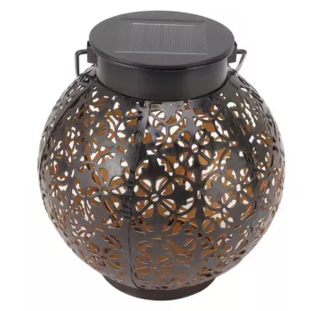 Elight Garden Decor Solar IP65 LED Retro Laternenform Hängelampe (15x15cm) mit Dämmerungssensor