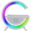 Elight G Shape Speaker Lamp mit RGB LED-Beleuchtung und kabellosem Smart-Geräte-Ladegerät Weiß