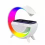 Elight G Shape Speaker Lamp mit RGB LED-Beleuchtung und kabellosem Smart-Geräte-Ladegerät Weiß