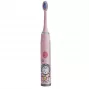Kiddyz T1 Elektrische Schallzahnbürste für Kinder 3-12 Jahre, USB wiederaufladbar, 2 Bürstenköpfe, Pink