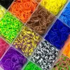 Kiddyz 4400-teiliges Armband-Herstellungs-Set mit Gummibändern, Haken, Clips und Charms, organisierte Aufbewahrungsbox, mehrfarbig