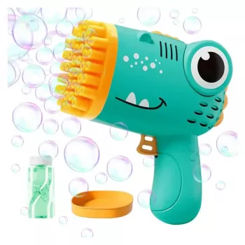 Kiddyz Bubble Gun 40 Hole Seifenblasenpistole mit Flaschenhalter für Kinderpartys im Innenbereich und Spiele im Freien