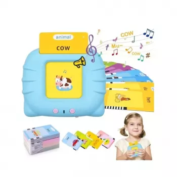 Kiddyz Sprachlernspielzeug mit Karten 112 Stk. Englische Worterkennung & Aussprache