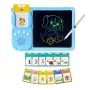 Kiddyz Lernpad mit 112 sprechenden Lernkarten und 8,5-Zoll-LCD-Schreibtablett, USB-wiederaufladbares Lernspielzeug für Kinder von 3-8 Jahren